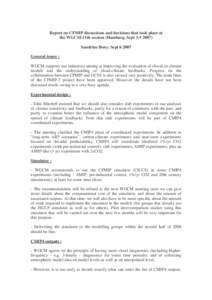 WGCM / Climate sensitivity / Climate model