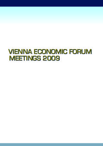VIENNA ECONOMIC FORUM MEETINGS 2009 History of a Vision  INTRODUCTION