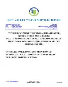 Microsoft Word - PREQUALIFICATION FOR HYDROLOGICAL ASSESSMENT AND SURVEYS