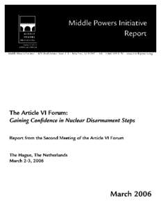 Arms control / International security / Middle Powers Initiative / Nuclear Non-Proliferation Treaty / NPT Review Conference / Nuclear disarmament / Security assurance / Global Security Institute / Jonathan Granoff / International relations / Nuclear proliferation / Nuclear weapons