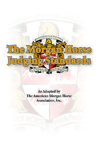 The Morgan Horse Judging Standards Adopted by The American Morgan Horse Association, Inc[removed]Shelburne Road, Suite 5