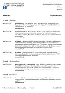 Regierungsbezirk Niederbayern Kelheim Kelheim