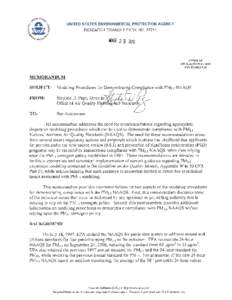 Modeling Procedures for Demonstrating Compliance with PM 2.5  NAAQS