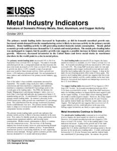 Metal Industry Indicators--October 2013