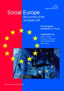 Issue 1 May 2005 Suggested Donation 5€ Social Europe