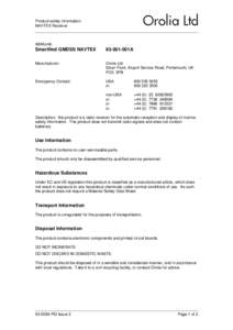 Product safety information NAVTEX Receiver McMurdo  Smartfind GMDSS NAVTEX