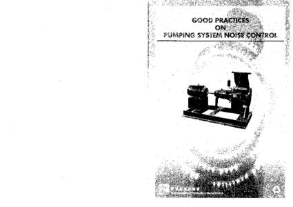 GOOD PRACTICES ON PUMPING SYSTEM NOISE CONTROL Environmental Protection Department