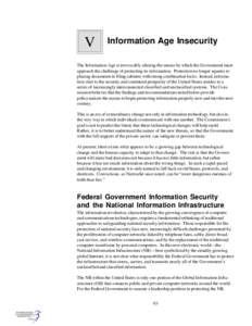 V. Information Age Insecurity--Report of the Commission on Protecting and Reducing Government Secrecy