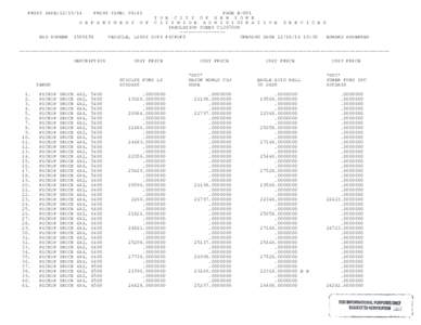 PRINT DATE:[removed]PAGE B-001 T H E C I T Y O F N E W Y O R K D E P A R T M E N T O F C I T Y W I D E A D M I N I ST R A T I V E S E R V I C E S TABULATION SHEET CL3870DN