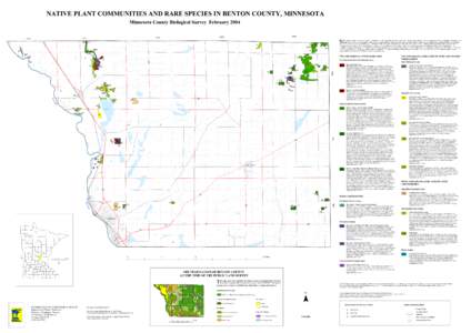 Native Plant Communities and Rare Species in Benton County, Minnesota