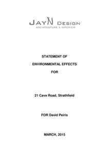 Microsoft Word - Statement Of Environmental Effects_21 Cave Road.doc