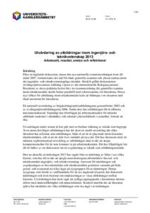 Nationell kvalitetsutvärdering 2013 av datateknik, IT och medieteknik och närliggande huvudområden