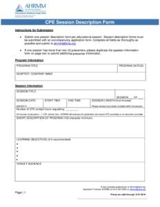 Microsoft WordCPE Session Description Form DRAFT FINAL.docx