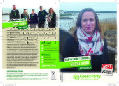 YOUR GREEN PARTY  CANDIDATE shona dunn