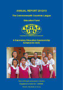 ANNUAL REPORT[removed]The Commonwealth Countries League Education Fund