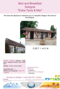 ,  Bed and Breakfast Sologne 