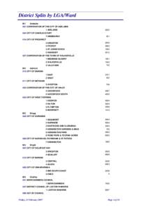LGA/Ward Splits by Division/District
