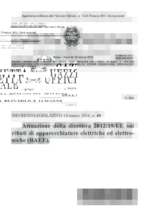 Supplemento ordinario alla “Gazzetta Ufficiale„ n. 73 del 28 marzoSerie generale Spediz. abb. post. 45% 2, comma 20/b - art.- 1,art.comma 1