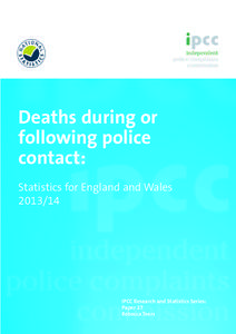 Deaths during or following police contact: Statistics for England and Wales[removed]