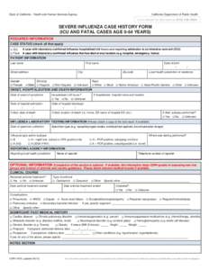 California Department of Public Health  State of California - Health and Human Services Agency LHJs should fax this form to[removed]