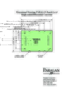 Dimensional Drawing: PARALAN Board-Level Single-ended/Differential Converter,,,,9)
