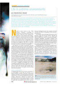insight review articles  Life in extreme environments