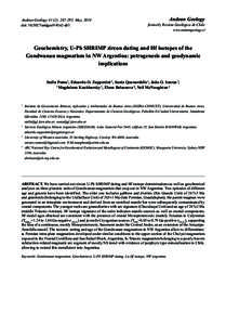 Andean Geology 41 (2): May, 2014 doi: andgeoV41n2-a01 Andean Geology  formerly Revista Geológica de Chile