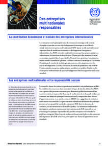 © M. Crozet/OIT  Des entreprises multinationales responsables