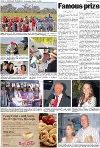 PAGE 4—‘SEYMOUR TELEGRAPH’, Wednesday, October 26, 2011  telegraph.seymour.net.au Famous prize By Chalpat Sonti