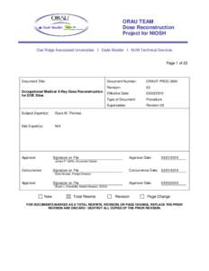 Radioactivity / Nuclear physics / Medical physics / National Institute for Occupational Safety and Health / Radiation dose reconstruction / Energy Employees Occupational Illness Compensation Program / Dosimetry / Ionizing radiation / Gray / Medicine / Physics / Radiobiology