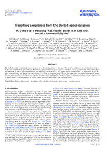 Transiting exoplanets from the CoRoT space mission