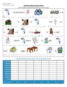 Drinking Water Activity Sheet