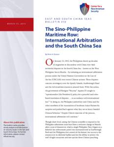 Maritime boundaries / Spratly Islands / South China Sea / Law of the sea / United Nations Convention on the Law of the Sea / Scarborough Shoal / Territorial disputes in the South China Sea / Exclusive economic zone / Arbitration / Political geography / Geography of Asia / Asia