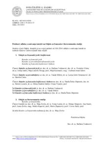 SVEUČILIŠTE U ZA DRU UNIVERSITAS STUDIORUM IADERTINA Odjel za francuske i iberoromanske studije Obala kralja Petra Krešimira IV 2, HR[removed]Zadar, ☏ : +[removed] 〠 +[removed]