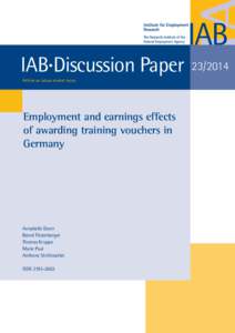 Employment and Earnings Effects of Awarding Training Vouchers in Germany