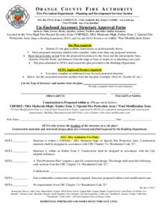 ORANGE COUNTY FIRE AUTHORITY Fire Prevention Department - Planning and Development Services Section P.O. Box 57115, Irvine CA[removed]Fire Authority Rd., Irvine CA 92602 – www.ocfa.org[removed] - Fax (714)