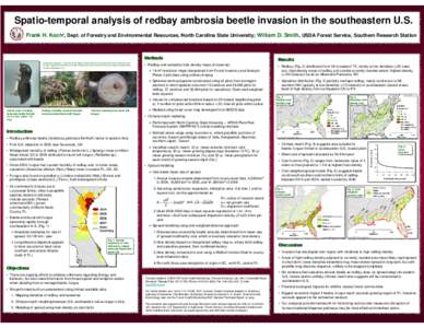 Spatio-temporal analysis of redbay ambrosia beetle invasion in the southeastern U.S.