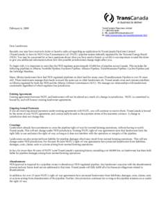 S&P/TSX 60 Index / S&P/TSX Composite Index / TransCanada Corporation / Keystone Pipeline / TransCanada pipeline / TC PipeLines / National Energy Board / Infrastructure / Economy of Canada / Energy