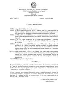 Ministero dell’ Istruzione dell’Università e della Ricerca Ufficio Scolastico Regionale per la Liguria Direzione Generale Ufficio I Programmazione Offerta Formativa Prot.nC2