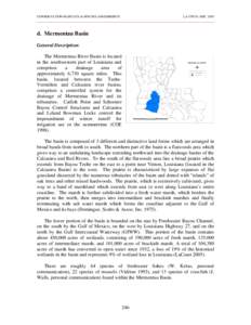 CONSERVATION HABITATS & SPECIES ASSESSMENTS  LA CWCS--DEC 2005 d. Mermentau Basin General Description: