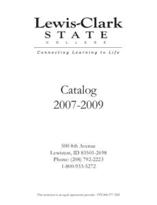 Council of Independent Colleges / American Association of State Colleges and Universities / Idaho / Lewis–Clark State College