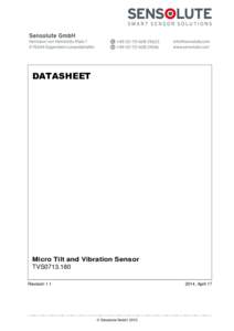 DATASHEET  Micro Tilt and Vibration Sensor TVS0713.180 Revision 1.1