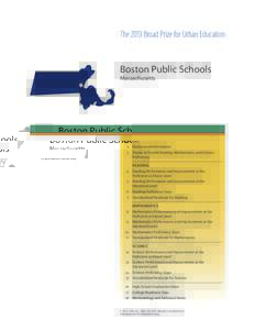 The 2013 Broad Prize for Urban Education  Boston Public Schools Massachusetts  	PAGE
