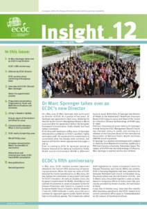 European Centre for Disease Prevention and Control quarterly newsletter  Insight 12