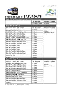 New Bus Routes on Sundays effective from 6 Jan 2008 except otherwise stated