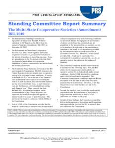 Microsoft Word - Standing Committee Summary Multi-State Cooperatives.doc