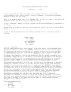 PROCEEDINGS/MINUTES OF CITY COUNCIL …November 13, 2014… Council convened at 2:02 p.m., Mayor John Cranley Presiding. Present were Councilmembers Flynn, Mann, Murray, Simpson, Seelbach, Sittenfeld, Smitherman, Winburn