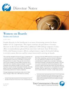 Director Notes  Women on Boards Review and Outlook by Julie C. Norris