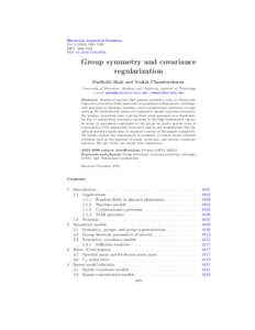 Group symmetry and covariance regularization