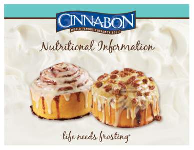 Nutritional Information  life needs frosting® Calories